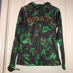 Burton Grey & Green Hoodie Medium